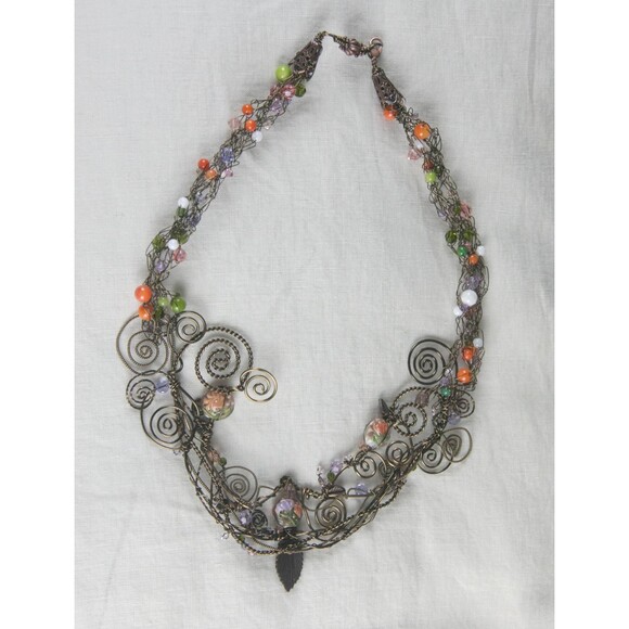 Vicki Davis Glorious Day twisted wire and beaded necklace with certificate - Picture 6 of 6